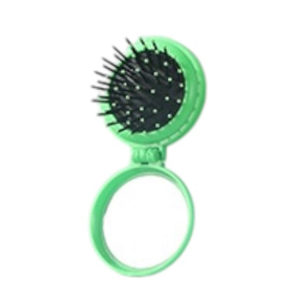Round Folding Brush with Mirror